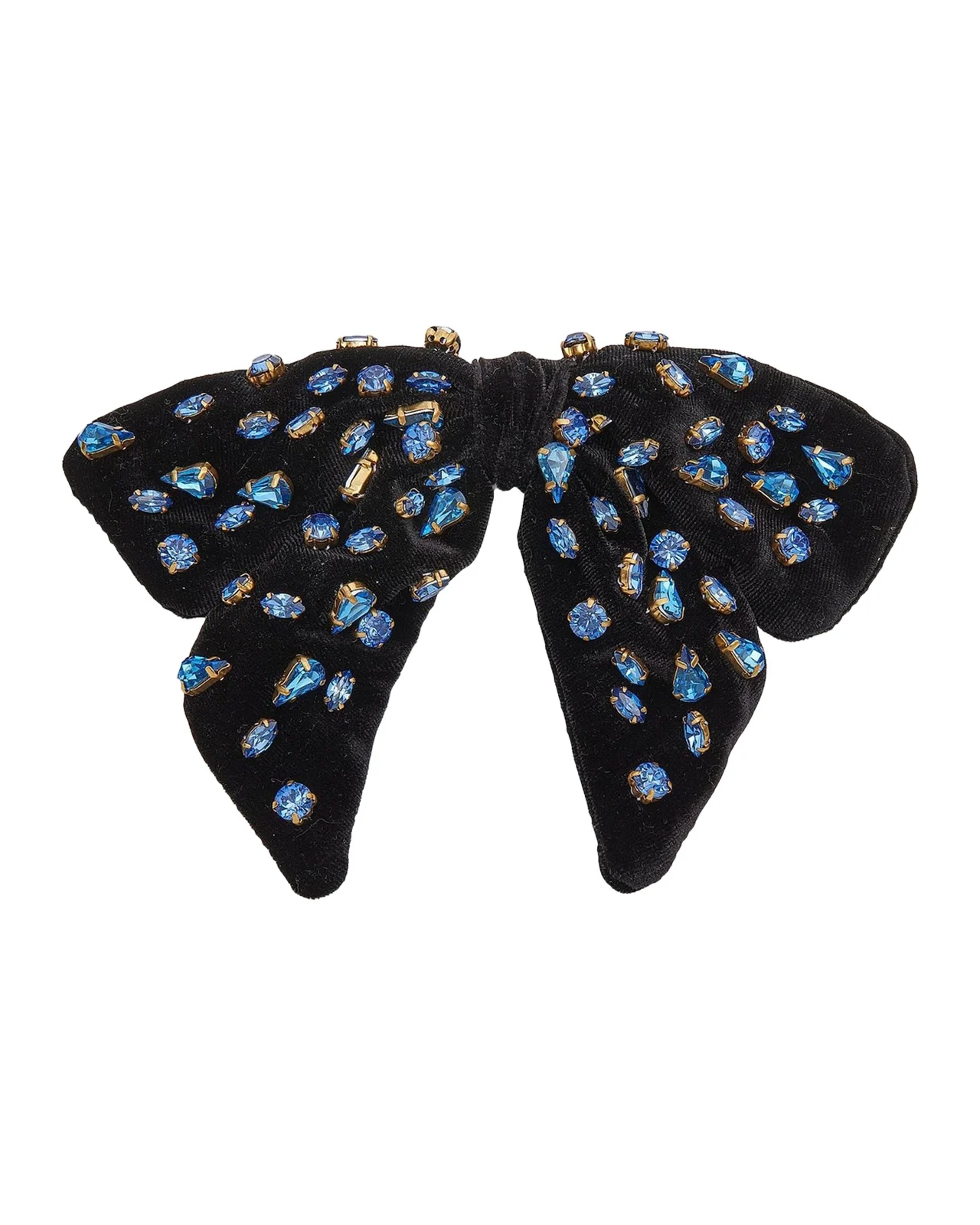 Lele Sadoughi Candy Oversized Velvet & Crystal Bow Barrette