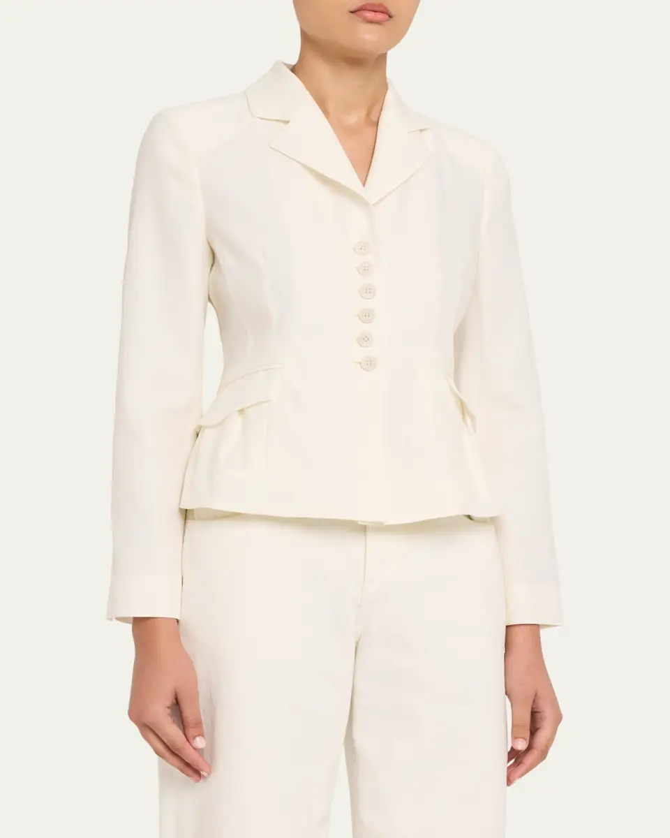 RÙADH The Blair Slim Wool-Silk Jacket | Thumbnail 4 RÙADH The Blair Slim Wool-Silk Jacket | Thumbnail 4