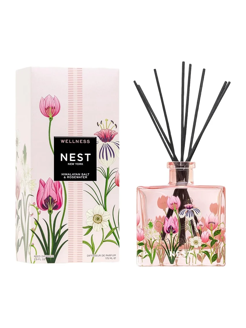 NEST New York Himalayan Salt & Rosewater Fragrance Reed Diffuser, 5.9 oz.