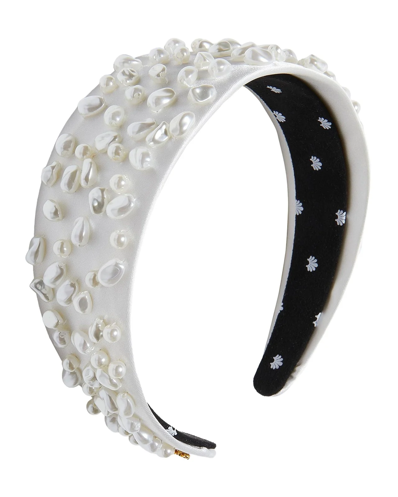 Lele Sadoughi Brigitte Cobblestone Imitation Pearl Headband