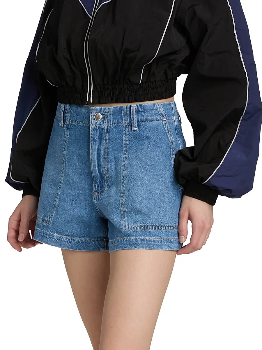 AG Jeans Women's Analeigh Linen-Blend Denim Shorts | Thumbnail 4 AG Jeans Women's Analeigh Linen-Blend Denim Shorts | Thumbnail 4