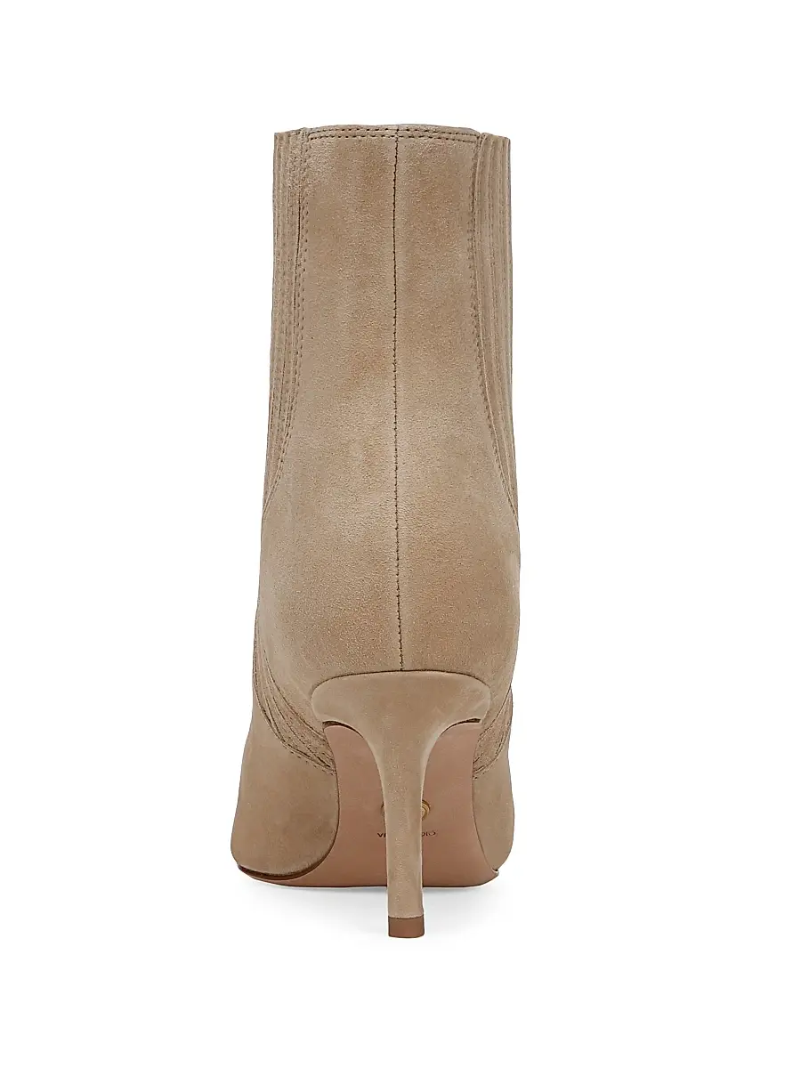 Veronica Beard Women's Lisa 70MM Suede Ankle Booties - Sand | Thumbnail 3 Veronica Beard Women's Lisa 70MM Suede Ankle Booties - Sand | Thumbnail 3
