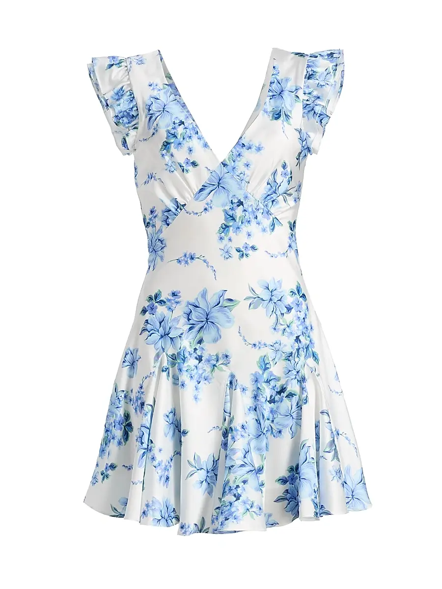 Beach Riot Women's Lennie Printed A-Line Minidress - Blushing Blooms | Image 1 Beach Riot Women's Lennie Printed A-Line Minidress - Blushing Blooms | Image 1