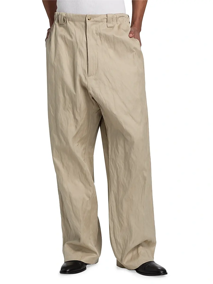 Willy Chavarria Men's Toluca Cotton-Blend Oversized Wide-Leg Pants | Thumbnail 3