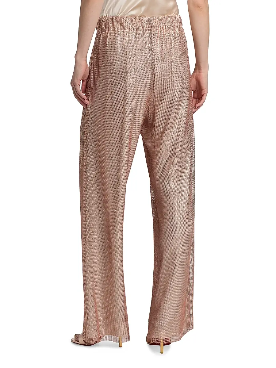 Alberta Ferretti Women's Hotfix Embellished Straight Trousers | Thumbnail 5