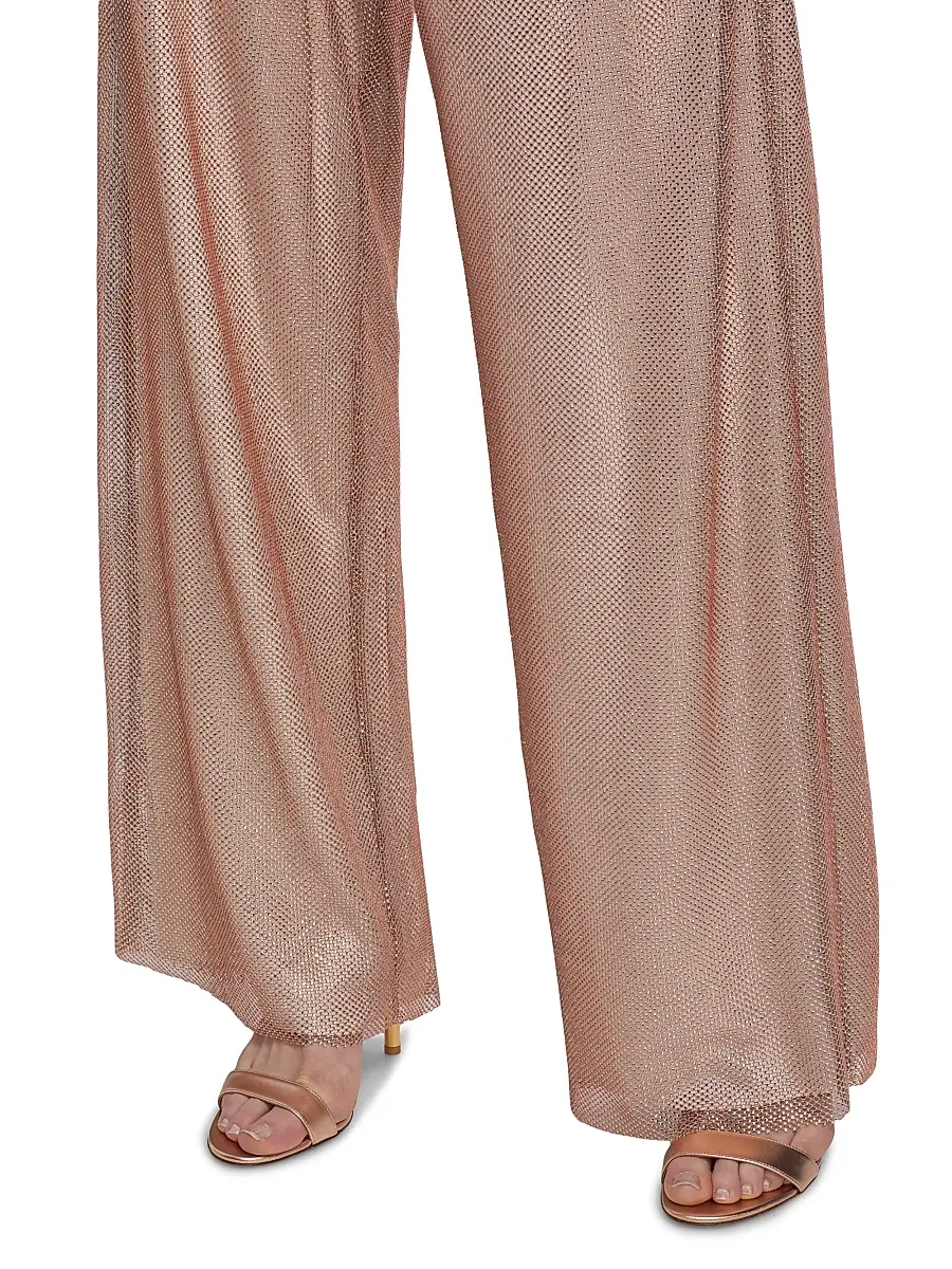 Alberta Ferretti Women's Hotfix Embellished Straight Trousers | Thumbnail 6