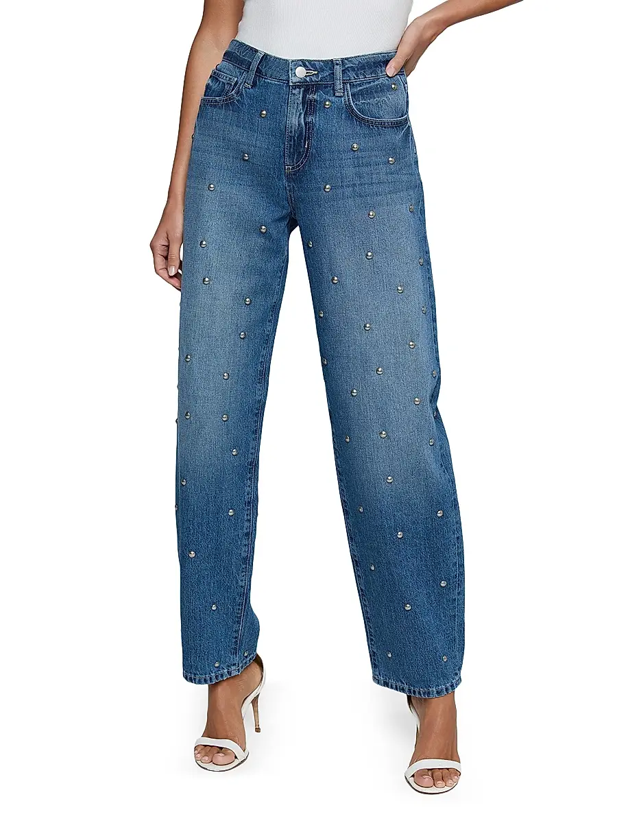 L'Agence Women's Bex Studded Rodeo Jeans | Thumbnail 3 L'Agence Women's Bex Studded Rodeo Jeans | Thumbnail 3