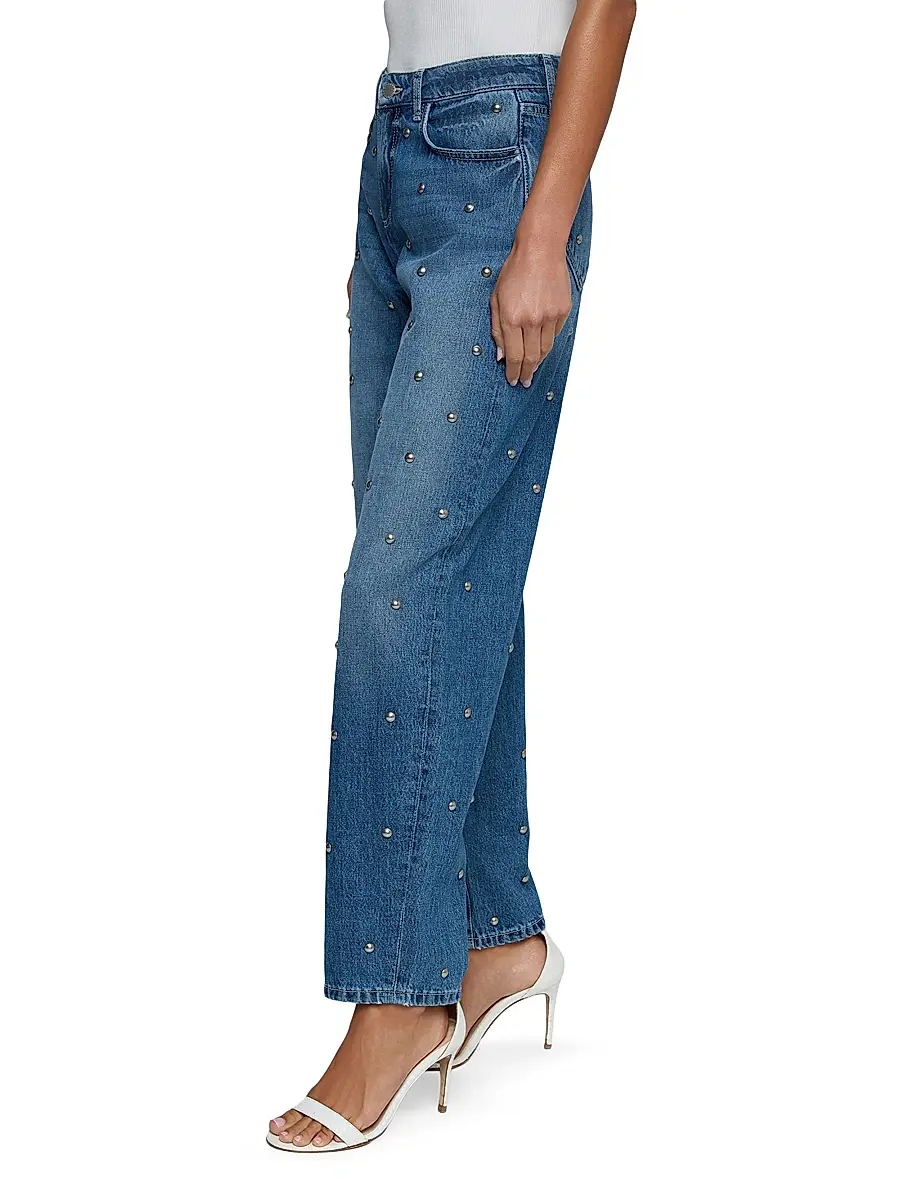 L'Agence Women's Bex Studded Rodeo Jeans | Thumbnail 4 L'Agence Women's Bex Studded Rodeo Jeans | Thumbnail 4