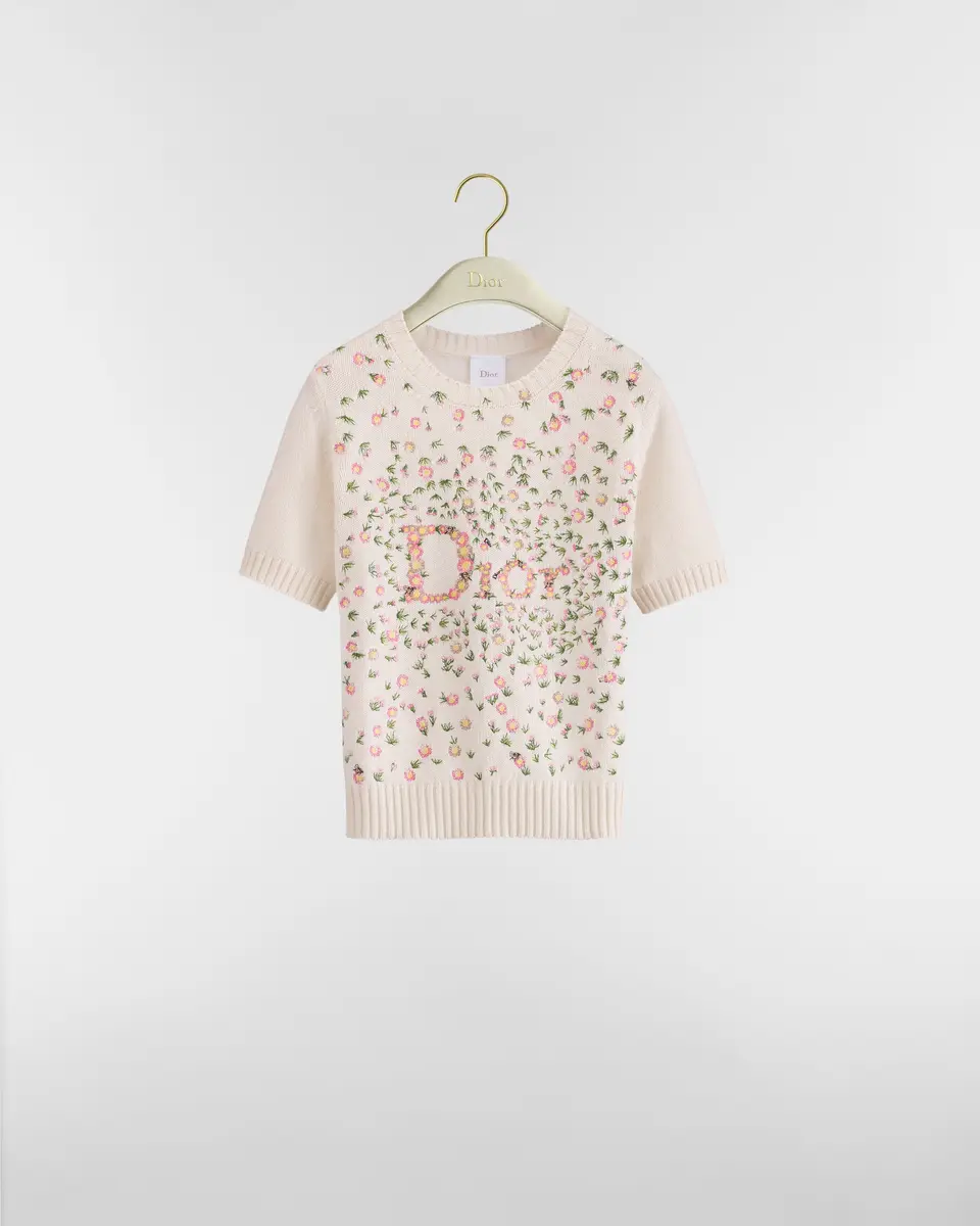 Dior Short-Sleeved Embroidered Sweater | Thumbnail 2 Dior Short-Sleeved Embroidered Sweater | Thumbnail 2