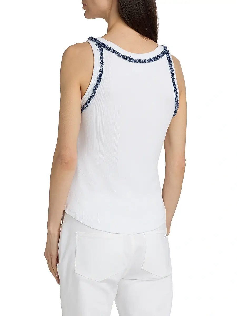 Cinq à Sept Women's Quenta Bicolor Fringe Tank | Thumbnail 5