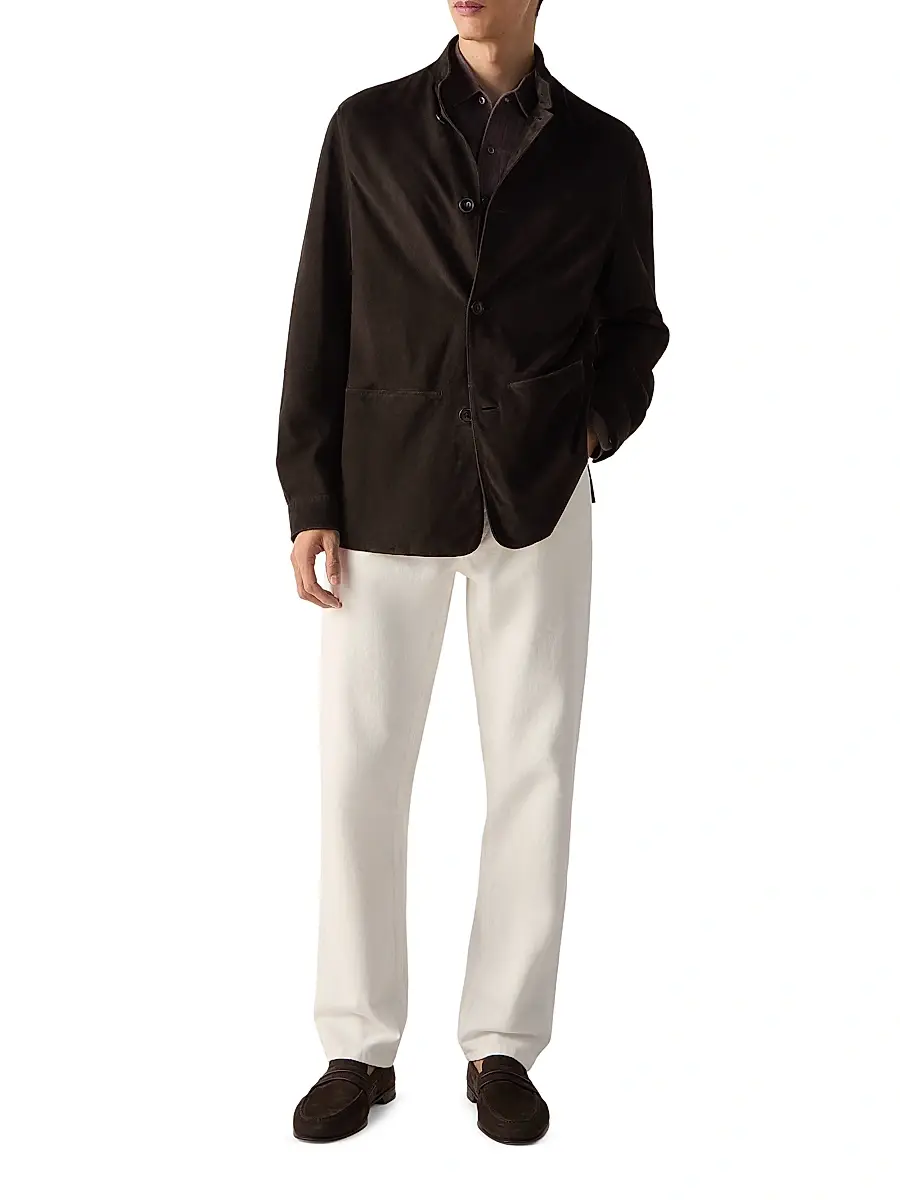 Zegna Men's Oasi Lino Polo Shirt | Thumbnail 2 Zegna Men's Oasi Lino Polo Shirt | Thumbnail 2