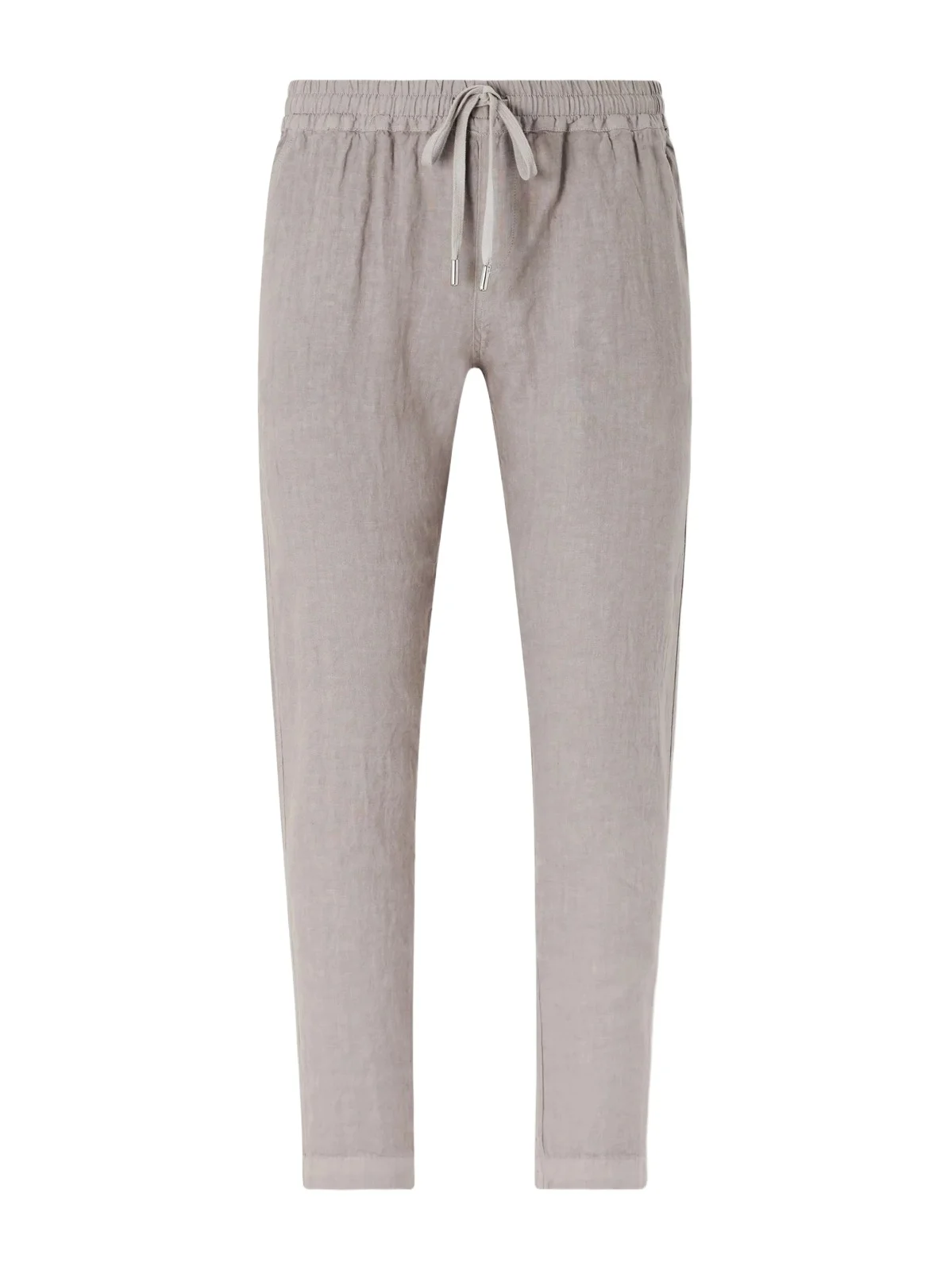 Straight-Leg Linen Drawstring Trousers - Men Straight-Leg Linen Drawstring Trousers - Men
