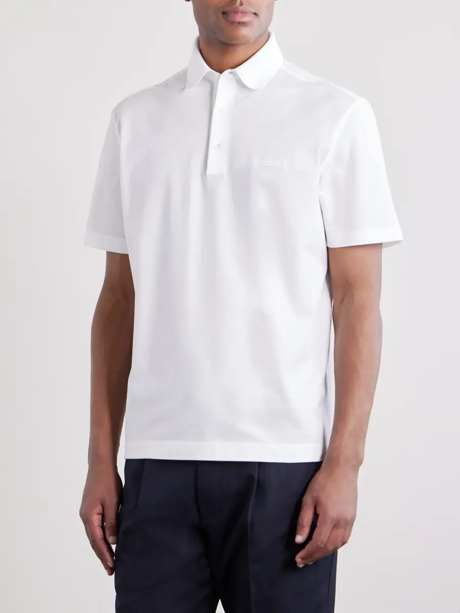 Zegna Knitted Cotton-Piqué Polo Shirt - Men | Thumbnail 3 Zegna Knitted Cotton-Piqué Polo Shirt - Men | Thumbnail 3