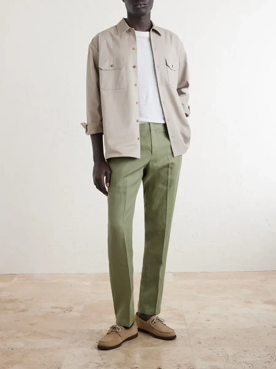 Orlebar Brown Griffon Tapered Linen Trousers - Men | Thumbnail 2
