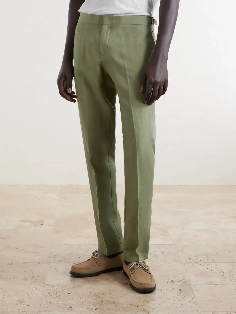 Orlebar Brown Griffon Tapered Linen Trousers - Men | Thumbnail 3