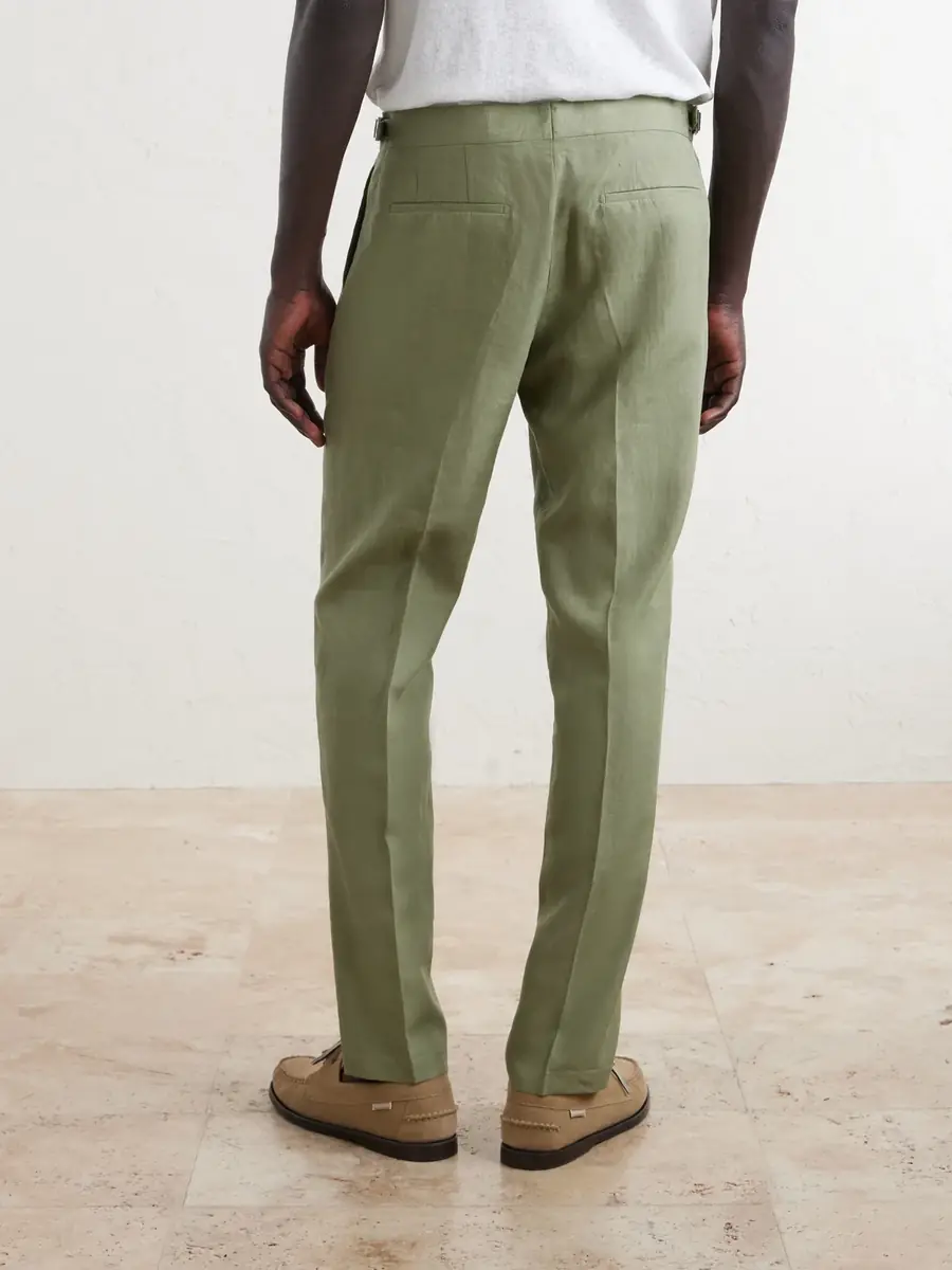 Orlebar Brown Griffon Tapered Linen Trousers - Men | Thumbnail 4