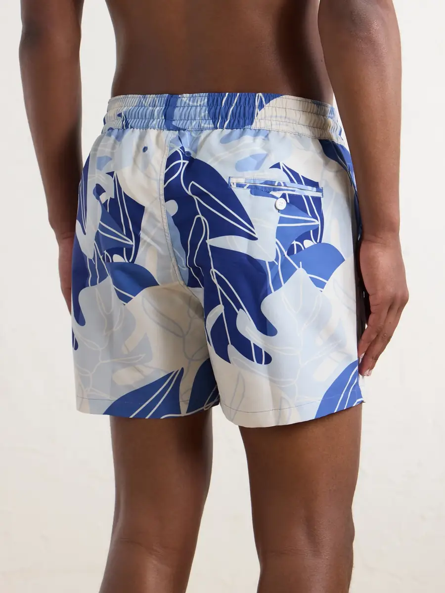 Frescobol Carioca Rio Straight-Leg Mid-Length Printed Recycled Swim Shorts - Men | Thumbnail 3 Frescobol Carioca Rio Straight-Leg Mid-Length Printed Recycled Swim Shorts - Men | Thumbnail 3