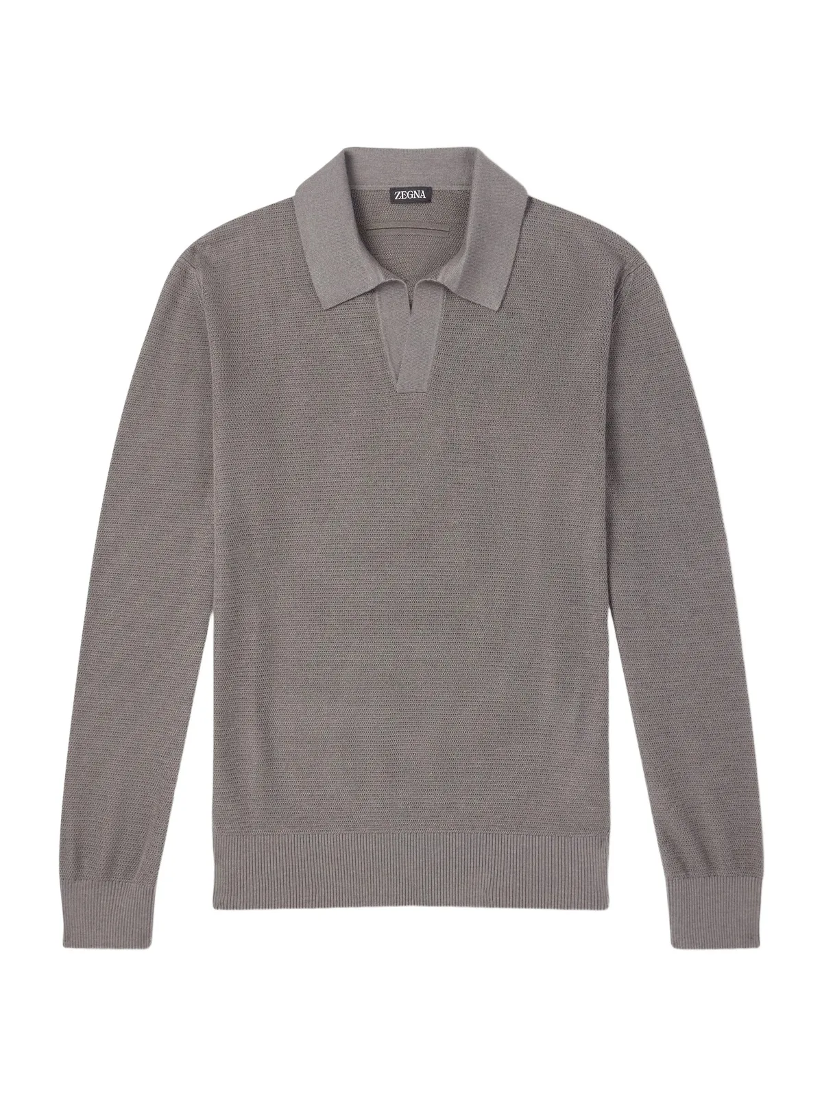 Zegna Silk and Cashmere-Blend Polo Shirt - Men