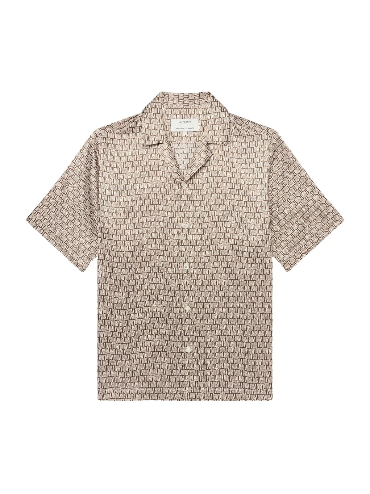 Roberto Camp-Collar Printed Silk-Voile Shirt - Men Roberto Camp-Collar Printed Silk-Voile Shirt - Men