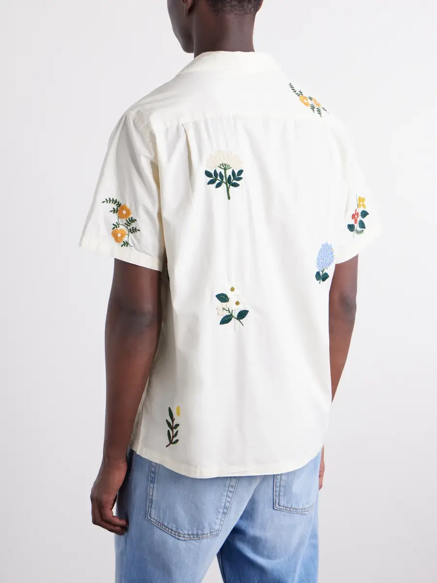 Portuguese Flannel Embroidered Organic Cotton Shirt - Men | Thumbnail 4 Portuguese Flannel Embroidered Organic Cotton Shirt - Men | Thumbnail 4