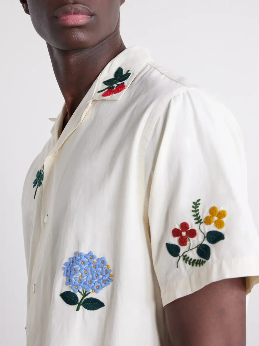 Portuguese Flannel Embroidered Organic Cotton Shirt - Men | Thumbnail 5 Portuguese Flannel Embroidered Organic Cotton Shirt - Men | Thumbnail 5