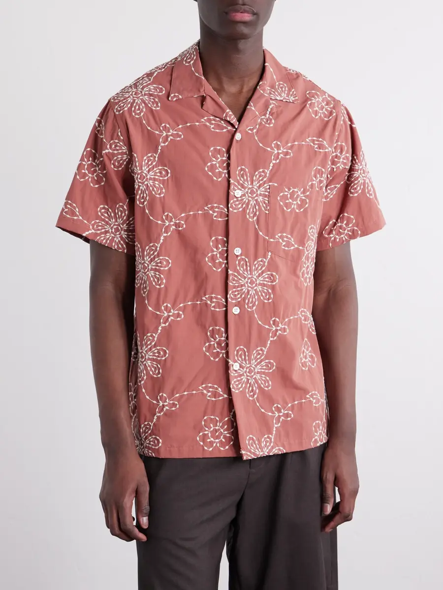 Portuguese Flannel Compota Embroidered Cotton-Blend Shirt - Men | Thumbnail 3 Portuguese Flannel Compota Embroidered Cotton-Blend Shirt - Men | Thumbnail 3