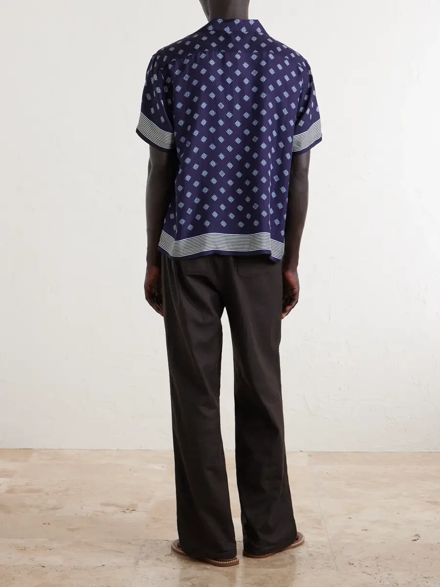 BODE Camp-Collar Printed Silk-Voile Shirt - Men | Thumbnail 4 BODE Camp-Collar Printed Silk-Voile Shirt - Men | Thumbnail 4