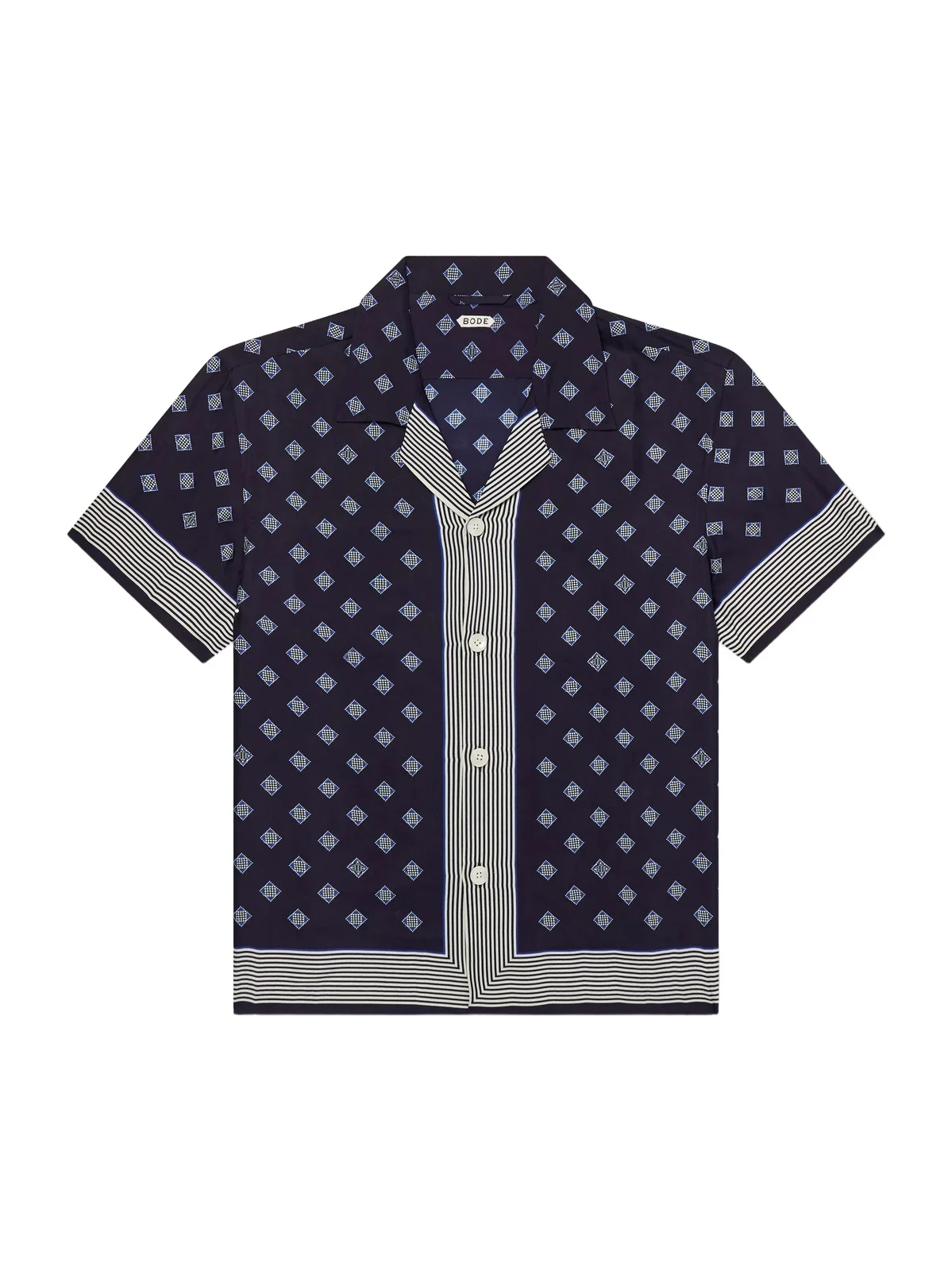 Camp-Collar Printed Silk-Voile Shirt - Men Camp-Collar Printed Silk-Voile Shirt - Men