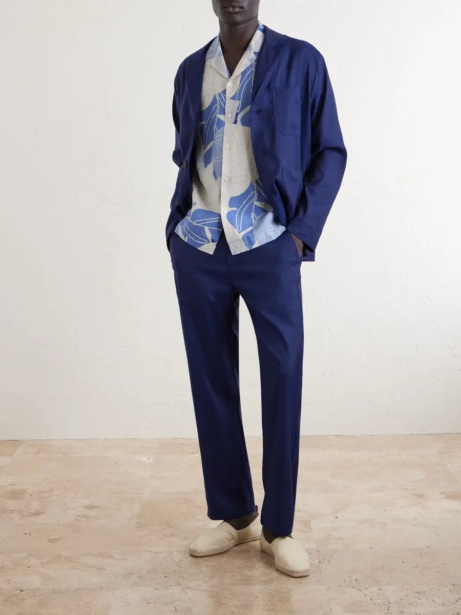 Frescobol Carioca Roberto Camp-Collar Printed Linen Shirt - Men | Thumbnail 2 Frescobol Carioca Roberto Camp-Collar Printed Linen Shirt - Men | Thumbnail 2
