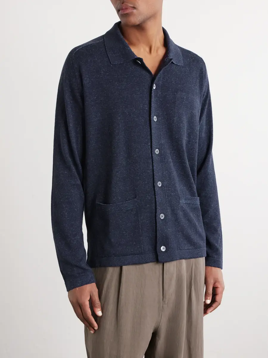 PIACENZA 1733 Silk and Linen-Blend Chore Overshirt - Men | Thumbnail 3 PIACENZA 1733 Silk and Linen-Blend Chore Overshirt - Men | Thumbnail 3