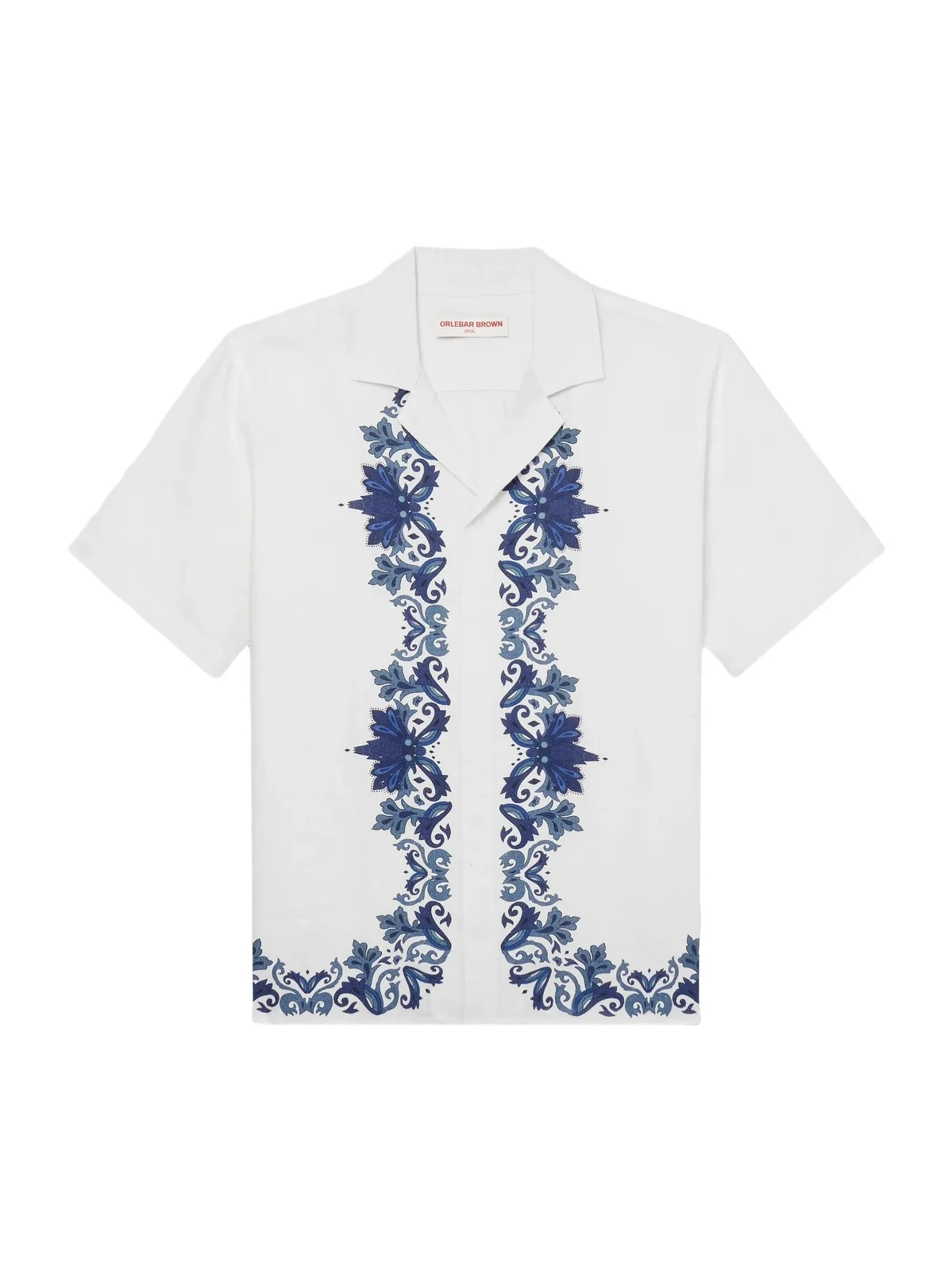 Maitan Mirabello Camp-Collar Printed Linen Shirt - Men Maitan Mirabello Camp-Collar Printed Linen Shirt - Men