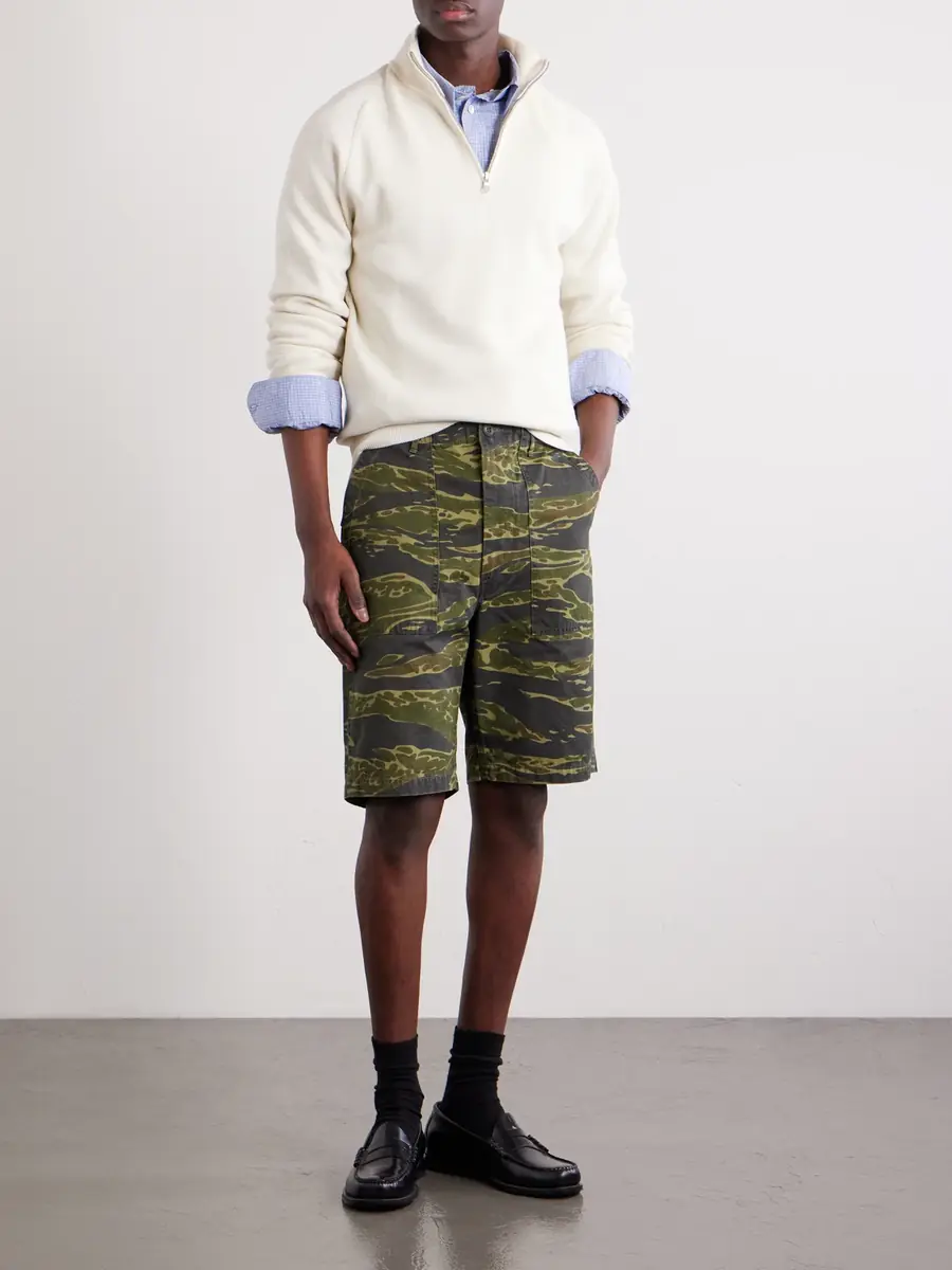 OrSlow U.S. Army Fatigue Printed Straight-Leg Rip-Stop Cotton Shorts - Men | Thumbnail 2 OrSlow U.S. Army Fatigue Printed Straight-Leg Rip-Stop Cotton Shorts - Men | Thumbnail 2