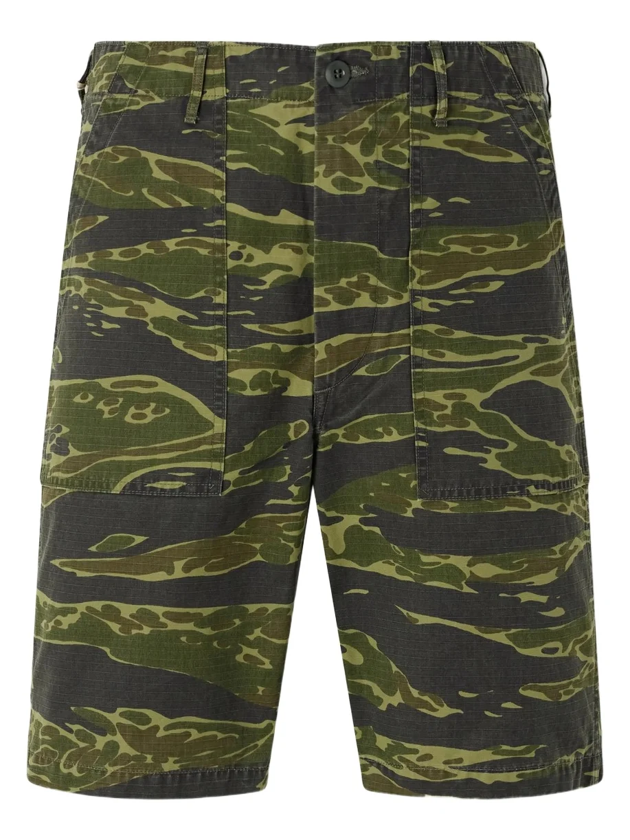 U.S. Army Fatigue Printed Straight-Leg Rip-Stop Cotton Shorts - Men U.S. Army Fatigue Printed Straight-Leg Rip-Stop Cotton Shorts - Men