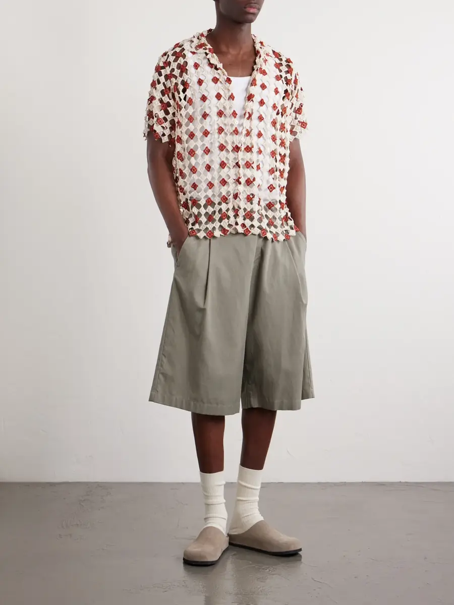 BODE Cotton-Lace Shirt - Men | Thumbnail 2 BODE Cotton-Lace Shirt - Men | Thumbnail 2
