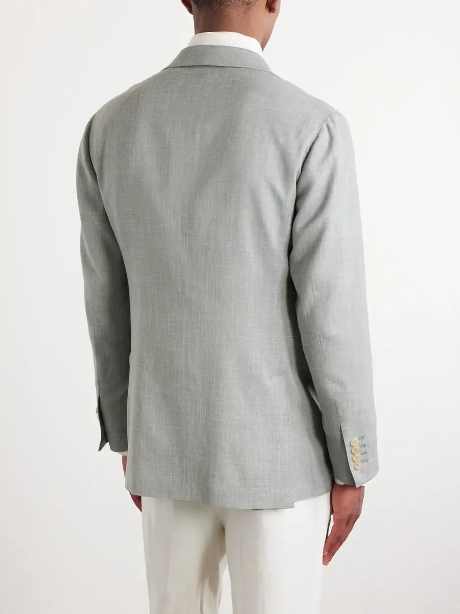 Thom Sweeney Wool, Silk and Linen-Blend Blazer - Men | Thumbnail 4 Thom Sweeney Wool, Silk and Linen-Blend Blazer - Men | Thumbnail 4