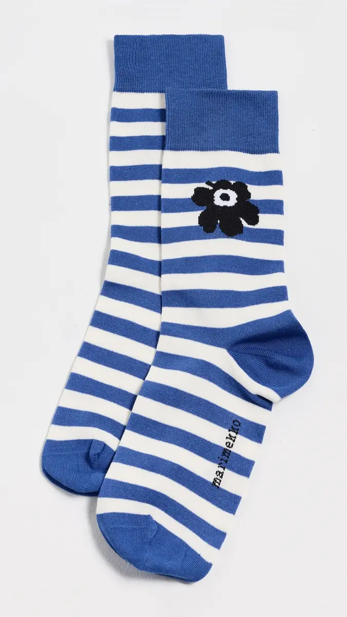 Marimekko Kasvaa Tasaraita Unikko One Socks | Thumbnail 2