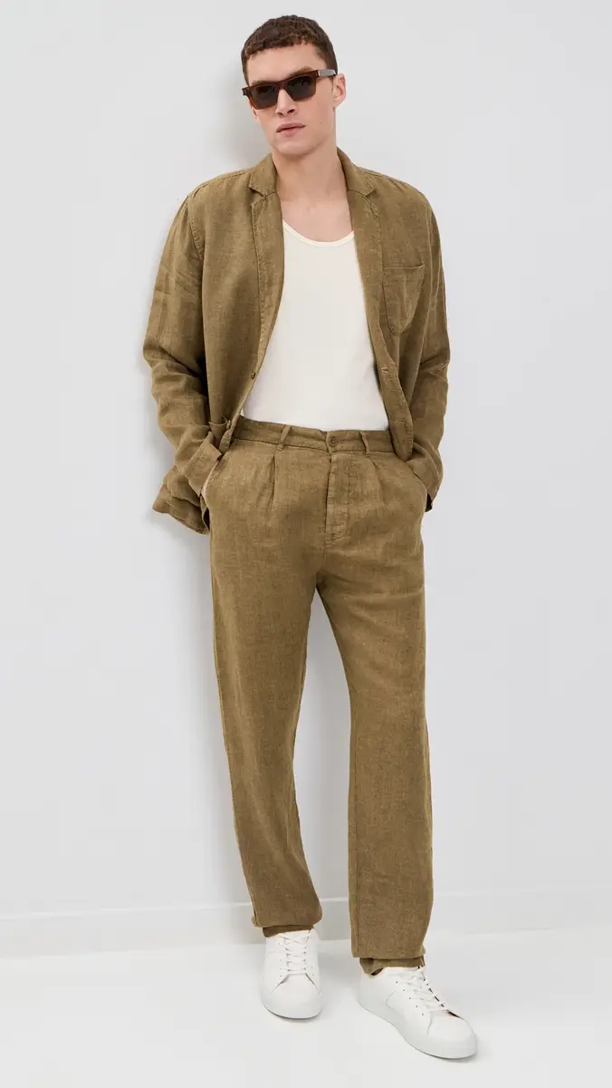 Alex Crane Pleated Linen Alta Trousers | Thumbnail 5 Alex Crane Pleated Linen Alta Trousers | Thumbnail 5