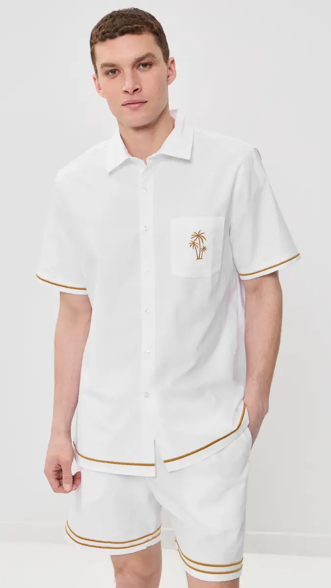 Fanm Mon Efe Embroidered Linen Camp Shirt | Thumbnail 2 Fanm Mon Efe Embroidered Linen Camp Shirt | Thumbnail 2