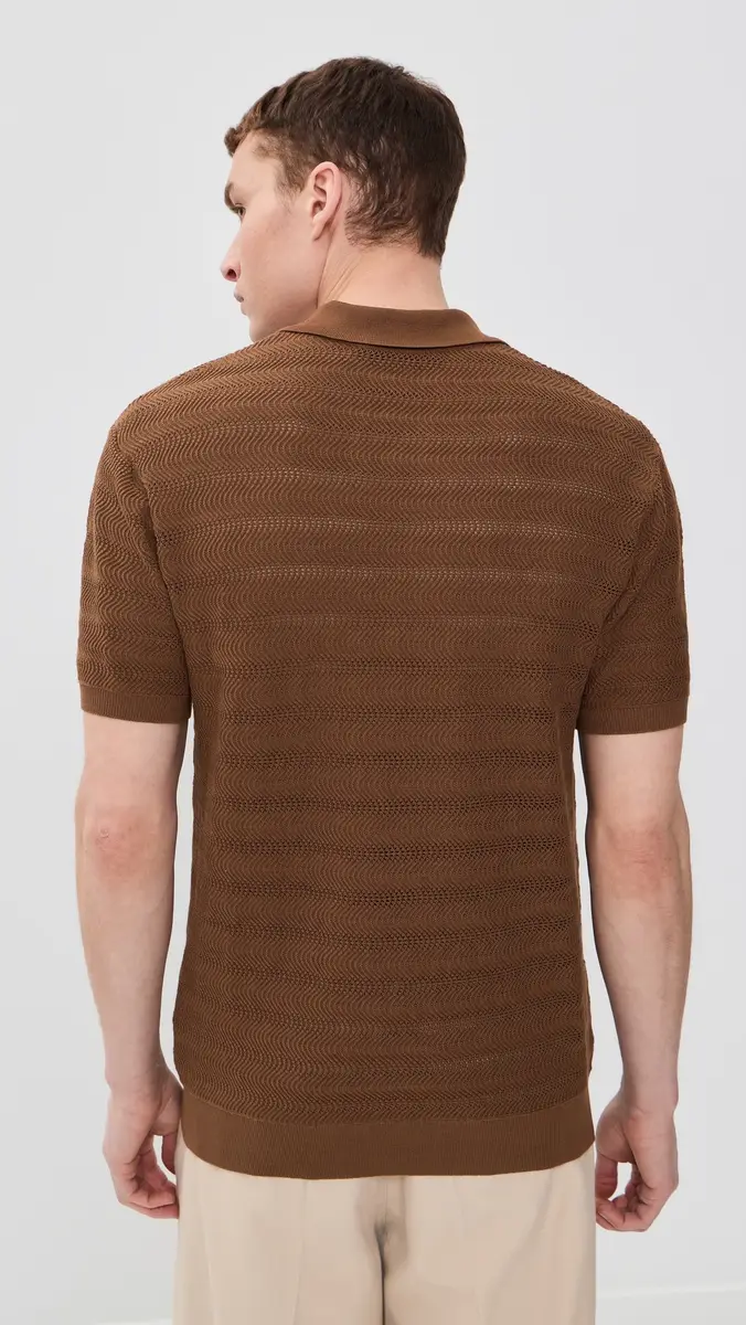 Frescobol Carioca Vidal Cotton Button Up Polo | Thumbnail 3 Frescobol Carioca Vidal Cotton Button Up Polo | Thumbnail 3