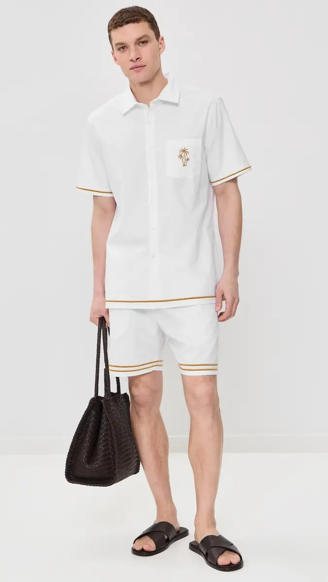 Fanm Mon Samet Embroidered Linen Shorts 6 | Thumbnail 5 Fanm Mon Samet Embroidered Linen Shorts 6 | Thumbnail 5