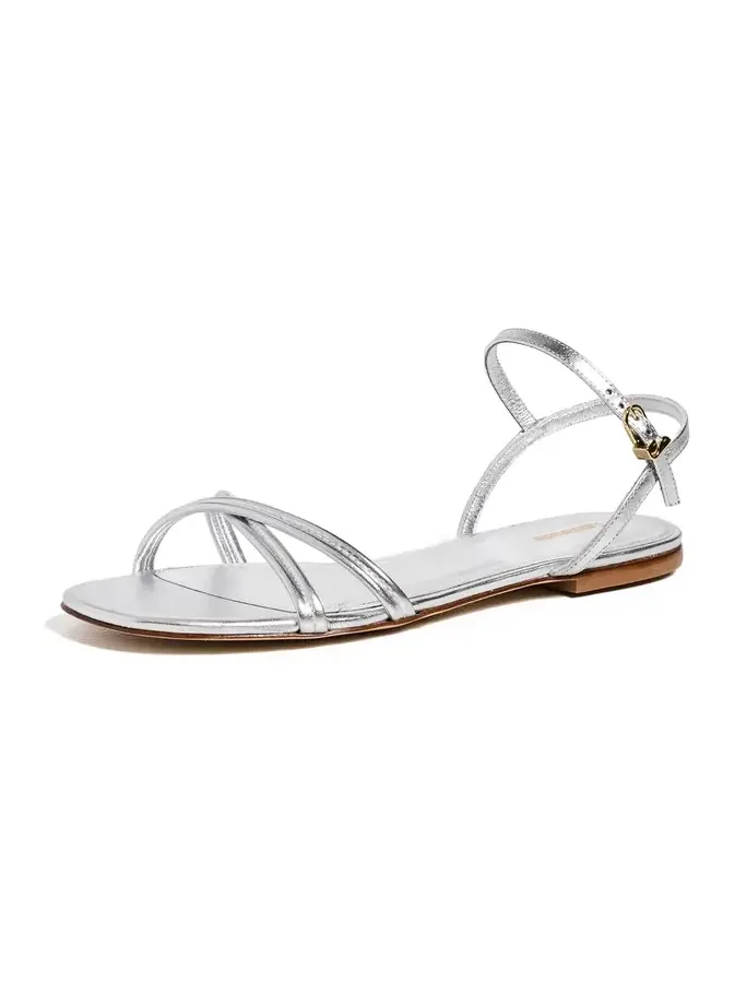 Larroudé Annie Ankle Tie Sandals