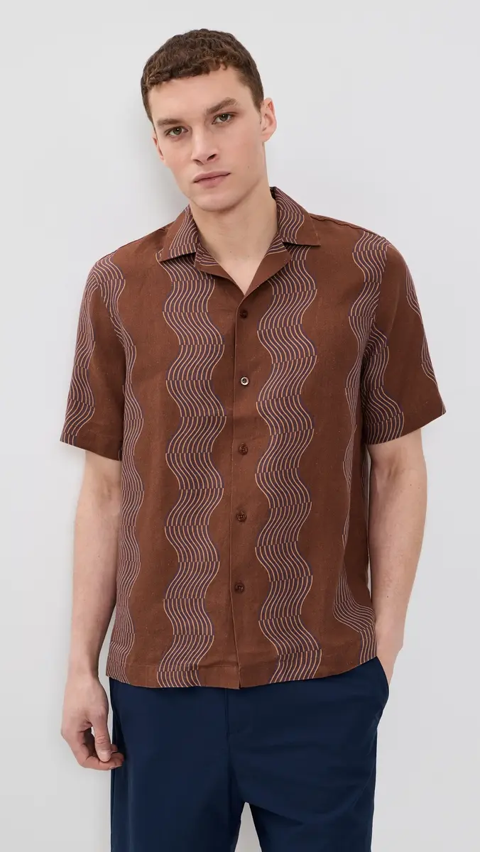 Frescobol Carioca Roberto Duo Cabana Stripe Print Linen Shirt | Thumbnail 2 Frescobol Carioca Roberto Duo Cabana Stripe Print Linen Shirt | Thumbnail 2