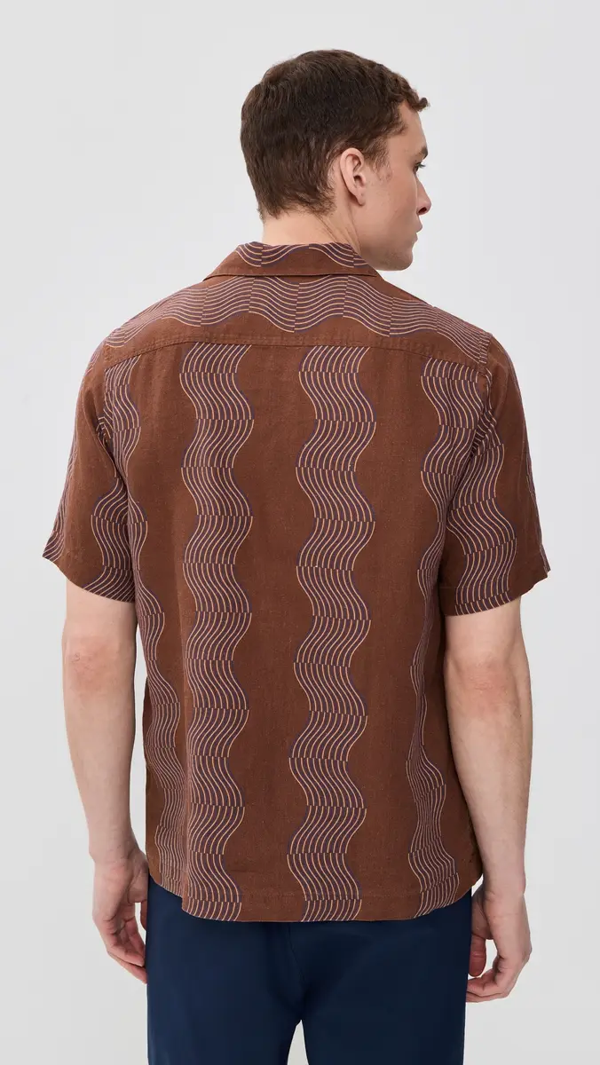 Frescobol Carioca Roberto Duo Cabana Stripe Print Linen Shirt | Thumbnail 3 Frescobol Carioca Roberto Duo Cabana Stripe Print Linen Shirt | Thumbnail 3