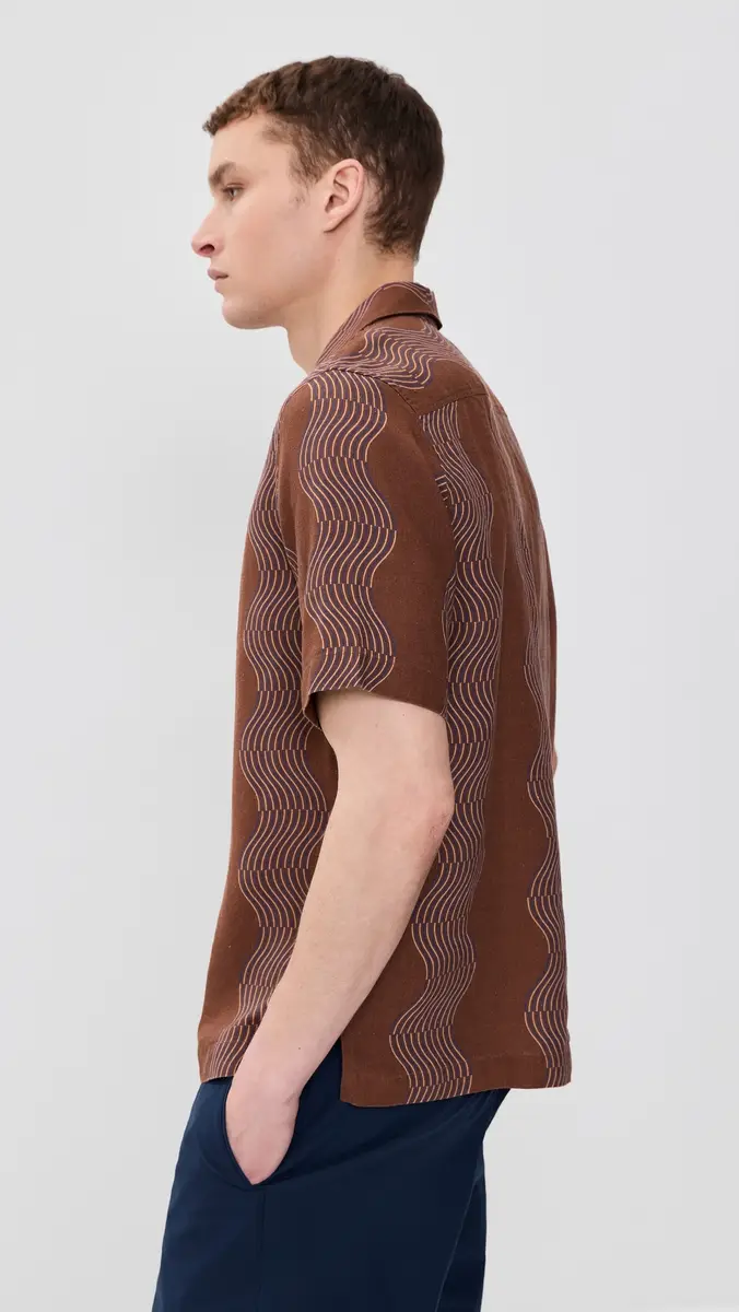 Frescobol Carioca Roberto Duo Cabana Stripe Print Linen Shirt | Thumbnail 4 Frescobol Carioca Roberto Duo Cabana Stripe Print Linen Shirt | Thumbnail 4