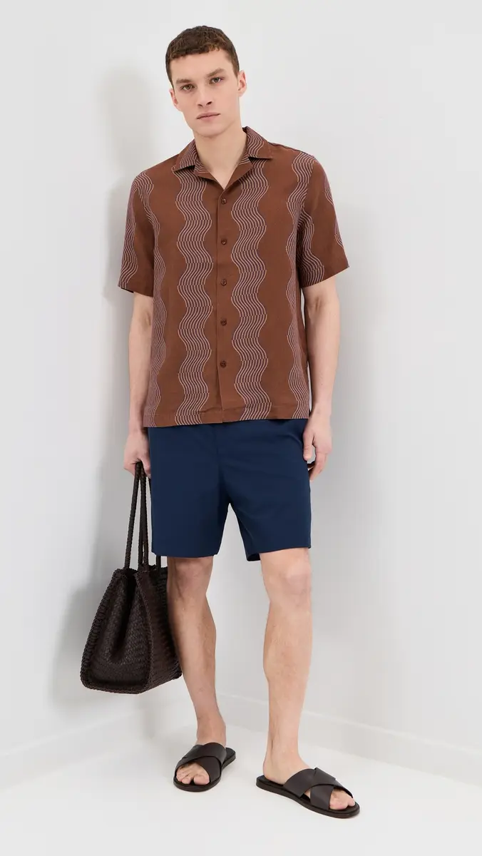 Frescobol Carioca Roberto Duo Cabana Stripe Print Linen Shirt | Thumbnail 5 Frescobol Carioca Roberto Duo Cabana Stripe Print Linen Shirt | Thumbnail 5