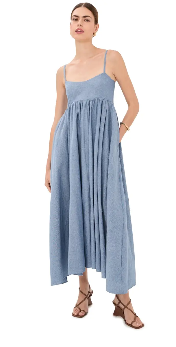 AZEEZA Rachel Midi Dress edium Denim | Image 1 AZEEZA Rachel Midi Dress edium Denim | Image 1