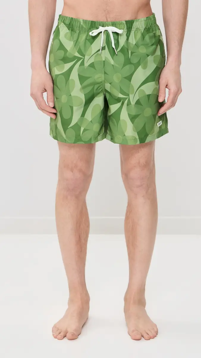 Bather Daisy Trip Classic Swim Trunks 6 Fern | Thumbnail 2