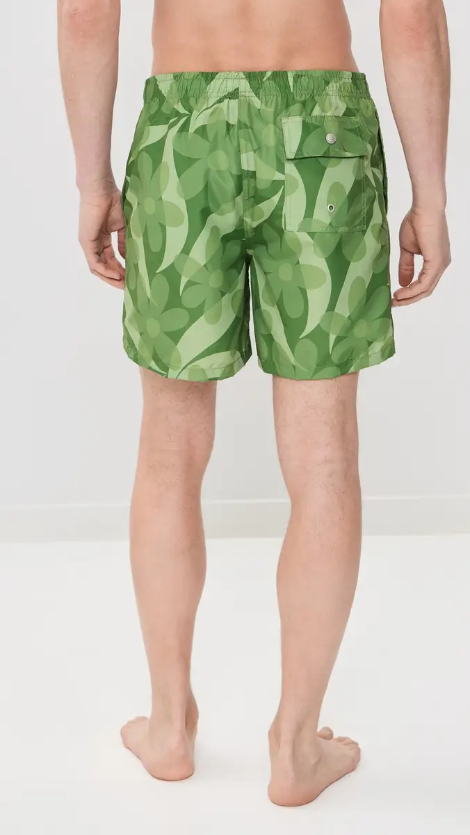 Bather Daisy Trip Classic Swim Trunks 6 Fern | Thumbnail 3