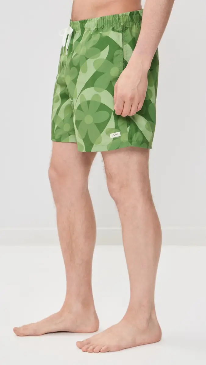 Bather Daisy Trip Classic Swim Trunks 6 Fern | Thumbnail 4