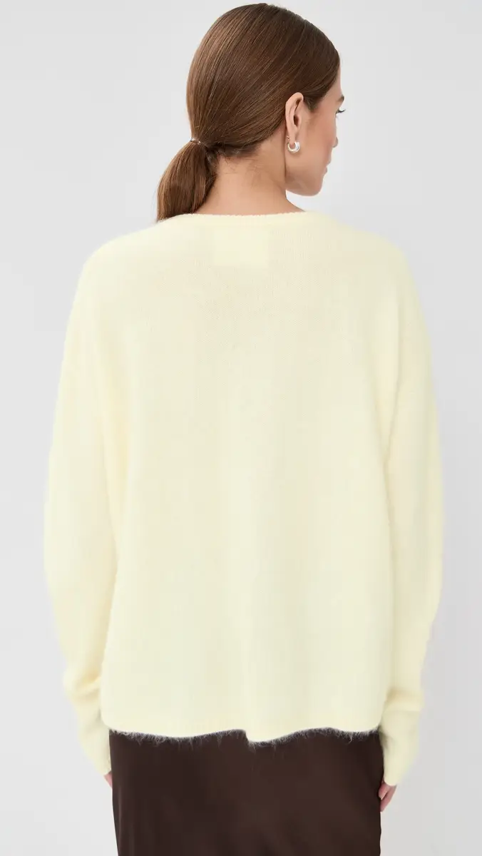 LISA YANG Margareta Cashmere Sweater Cream Brushed | Thumbnail 3
